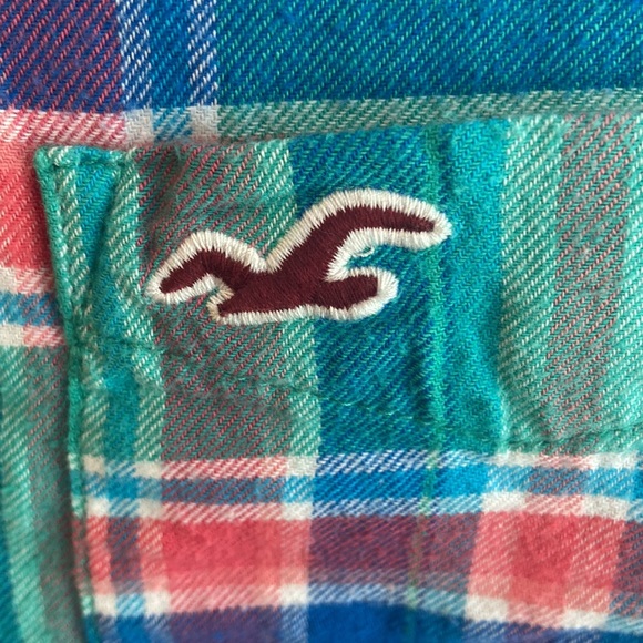 Hollister plaid flannel button down S - Picture 4 of 6